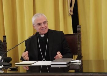 Il nuovo arcivescovo di Catania Luigi Renna, rivolge il suo saluto alla stampa