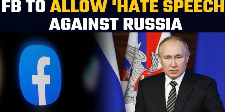 Facebook e Instagram consentiranno di invocare la violenza contro i russi