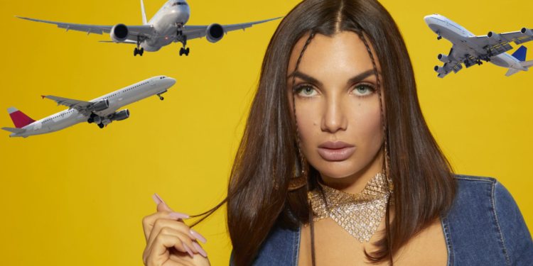 Elettra Lamborghini ad Adrano e i suoi 28 voli aerei