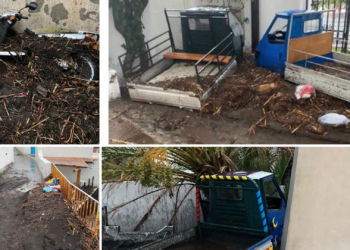 Nubifragio a Stromboli: le strade dell’isola invase dal fango