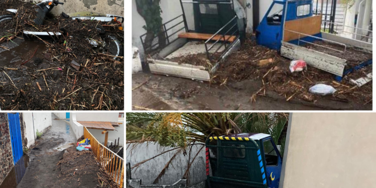 Nubifragio a Stromboli: le strade dell’isola invase dal fango