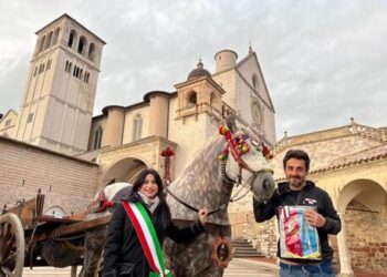 Dalla Sicilia ad Assisi con un carretto siciliano