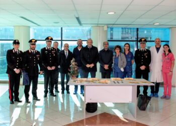 I carabinieri in visita al Policlinico