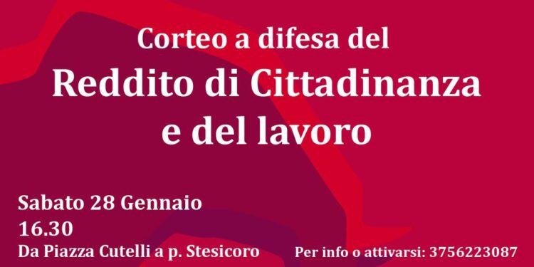 Catania: in piazza per difendere il reddito di cittadinanza