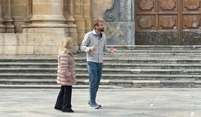 L’ex nuotatore Rosolino tra le vie di Marsala per un programma tv nazionale