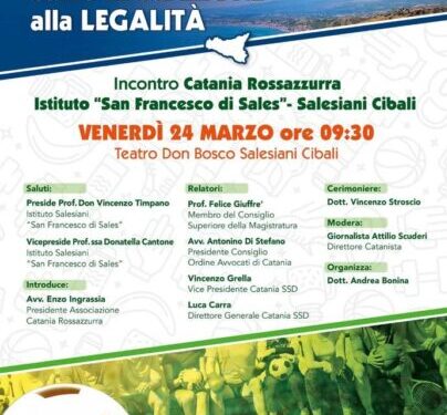 “Il calcio e lo sport in genere come Educazione alla legalità”all’Istituto San Francesco di Sales di Catania