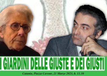 Targhe in memoria di Felicia Bartolotta Impastato e Piersanti Mattarella in piazza Cavour a Catania