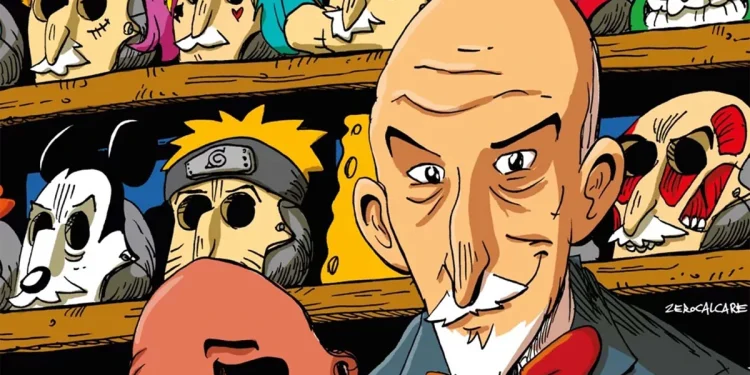 Un Pirandello nerd nel nuovo manifesto di Zerocalcare per l’Etna Comics 2024