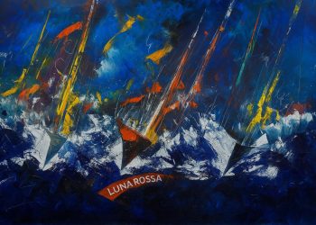 Luna Rossa di Francesco Toraldo: un’opera potente tra pittura, mare e passione